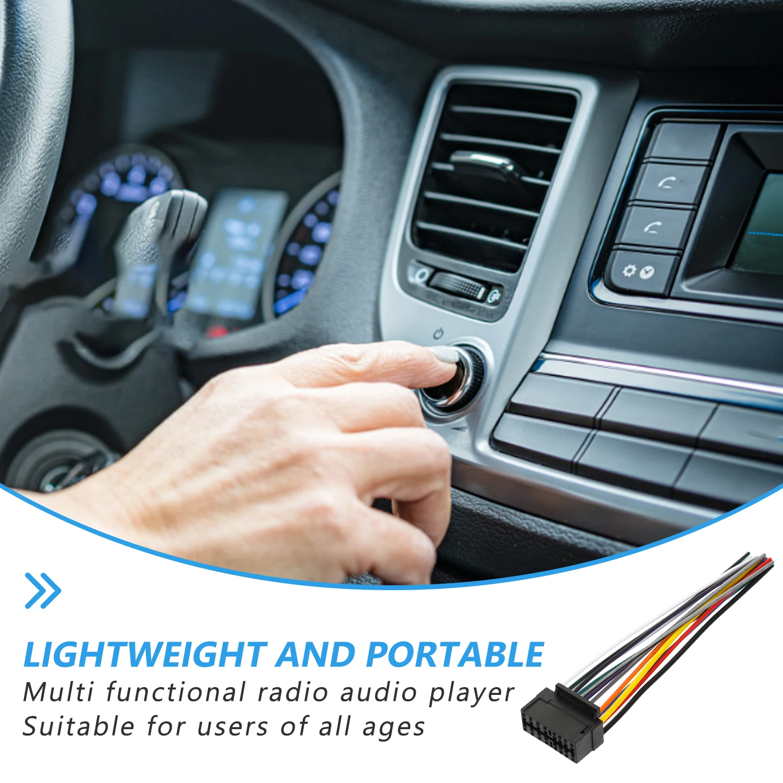 

Car Stereo Wiring Harness Kit Radio Wire Adapter System Connector Balanced Audio Player Vehicle Cable Adapter Socket