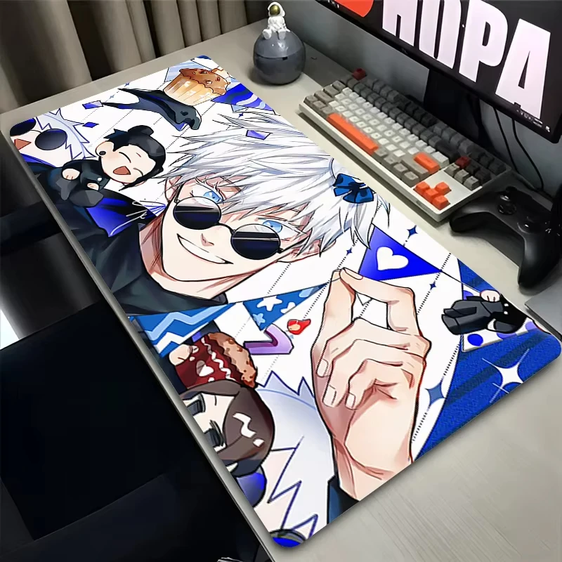 Mouse Pad Computer Gaming Accessories Cool HD Mousepad Rubber Extended Desk Mat Laptop Gamer J-jujutsu Kaisen Gojo Keyboard Pad