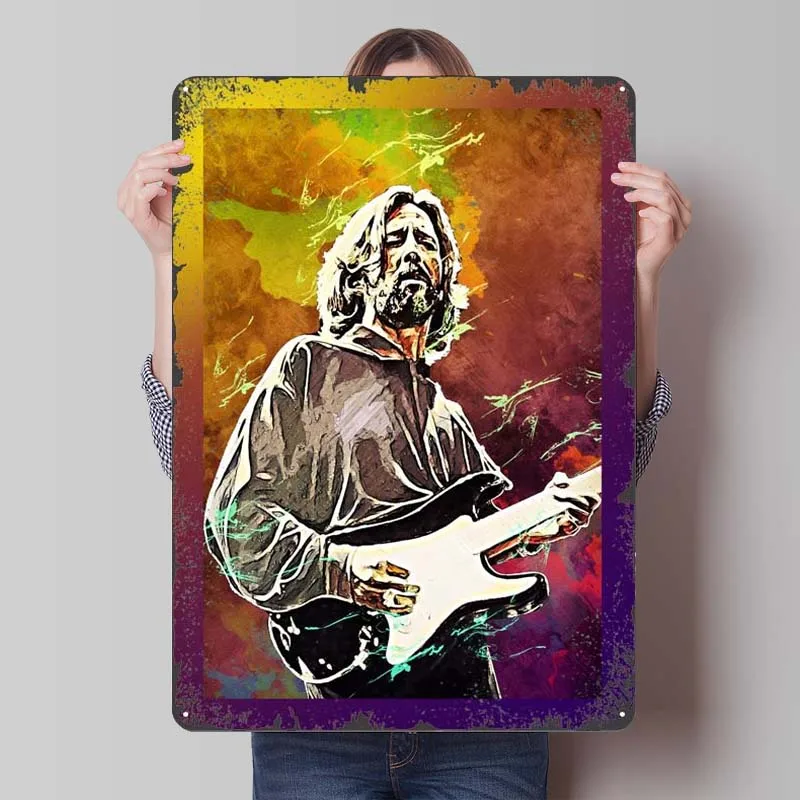 ERIC CLAPTON Rapper Metal Sign Music Poster Room Decoration Home Decor Items Tinplate Signs for Wall Art Decoration Retro Gaming