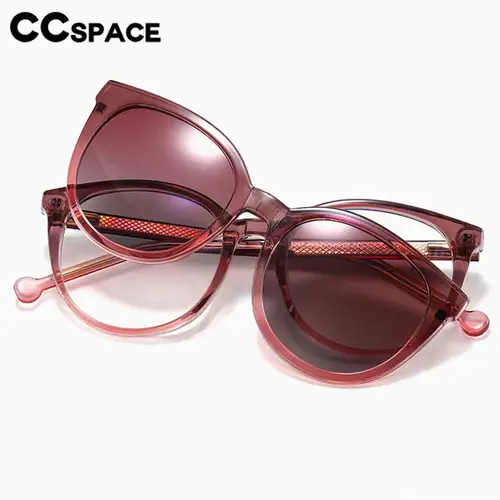 Imagen 2 del producto 57344 Monturas de gafas con Clip magnético polarizado Bisagra de resorte Montura de gafas antiazul Protección al aire libre Gafas de sol Uv400