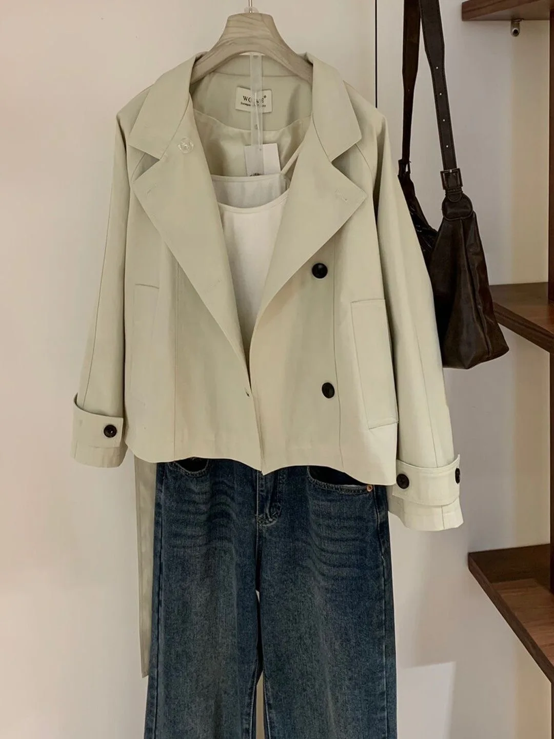 Chic Short Women's Jacket Autumn New Style Popular Korean Casual Loose Fit Polyester Fiber Long Sleeve No Filling Daily Wear
