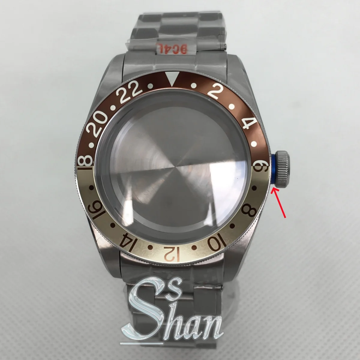 Bracelet à boucle pliante en acier inoxydable, boîtier argenté de 41mm, adapté aux mouvements NH35 NH36 ETA2824 et PT5000, verre saphir bombé