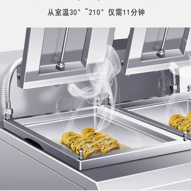 Commercial Electric Crepe Pancake Furnace Chinese Pan-Fried Bun Electric Chow Mein Dumplings Frying Furnace Machine