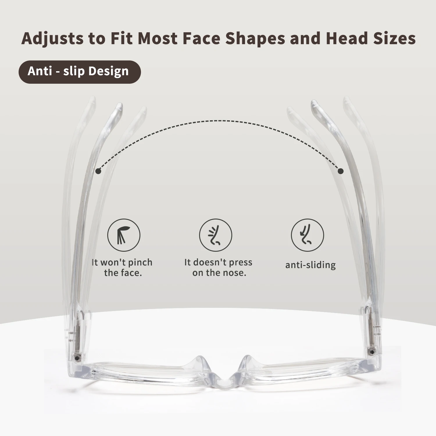 1 قطعة نظارات متعددة البؤر التقدمية جديدة أنيقة 3 في 1 نظارات طبية للنساء (قصر النظر وطول النظر والقراءة) +1.0 إلى +3.0 #5