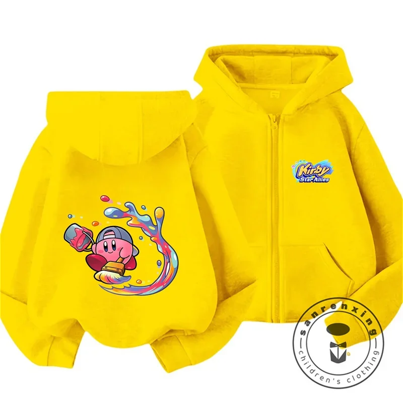 

Casual Zipper Hoodies Kid Kirby Anime Hoodie Children Kuromi Sweatshirt Kids Clothes Tops Boys Girls Tee Baby Sweatshirts