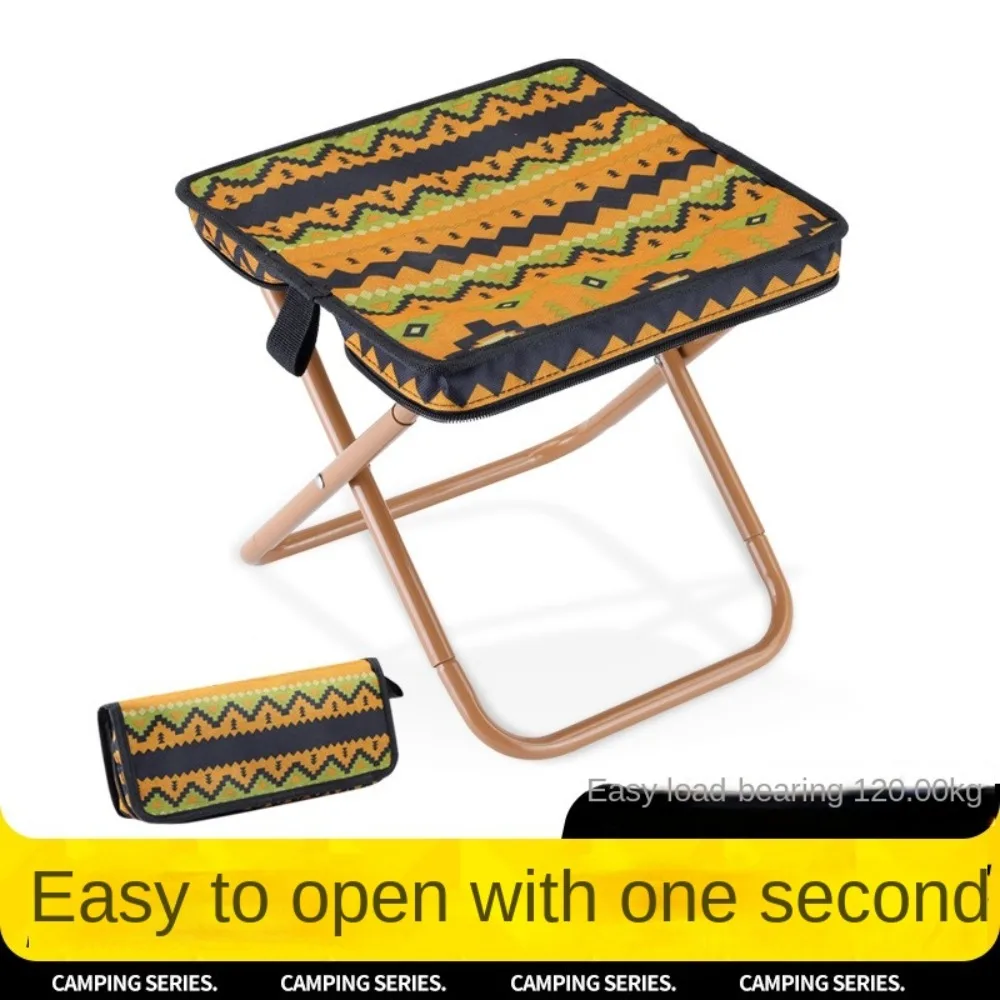 

Small Size Mini Folding Chair Compact Design Lightweight Portable Camping Chair Foldable Strong Load-bearing Outdoor Small Stool