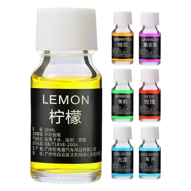 Car Fragrance Osmanthus Lavender Rose Car Interior Air Freshener Cologne Ocean Car Diffuser Essential Oil Lemon Jasmine 10ml