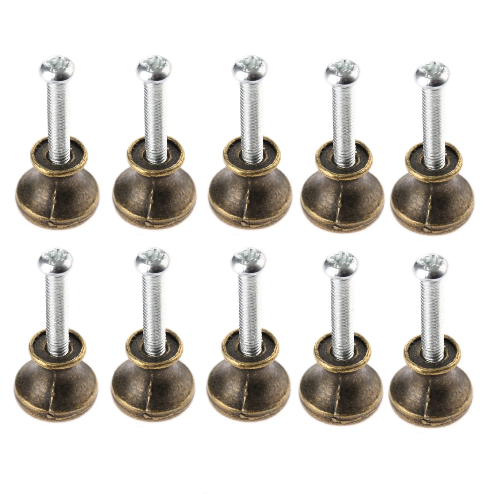 10pcs Antique Bronze Knobs w/screws 15mm 0.59