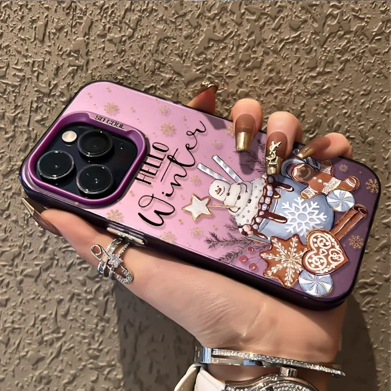 Funda de teléfono Hello Winter para iPhone 17 18 Pro Max 16 15 14 Plus 13 12 Mini 11 X XS XR 8 7, cubierta rígida de TPU a prueba de golpes.
