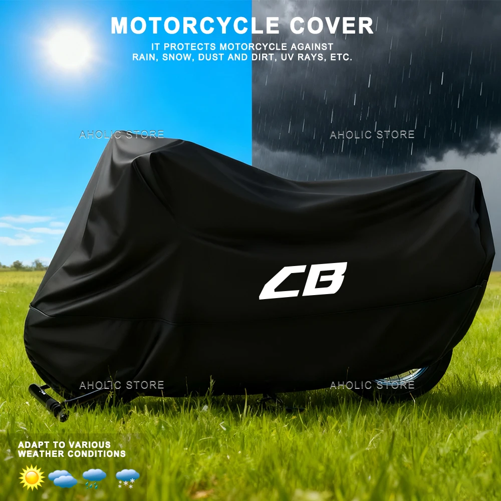 Motorcycle Cover Waterproof Outdoor All Season Dustproof UV Protective Moto Rain Cover For CB 599 600F CB 400 500 CB919 CB 125 R