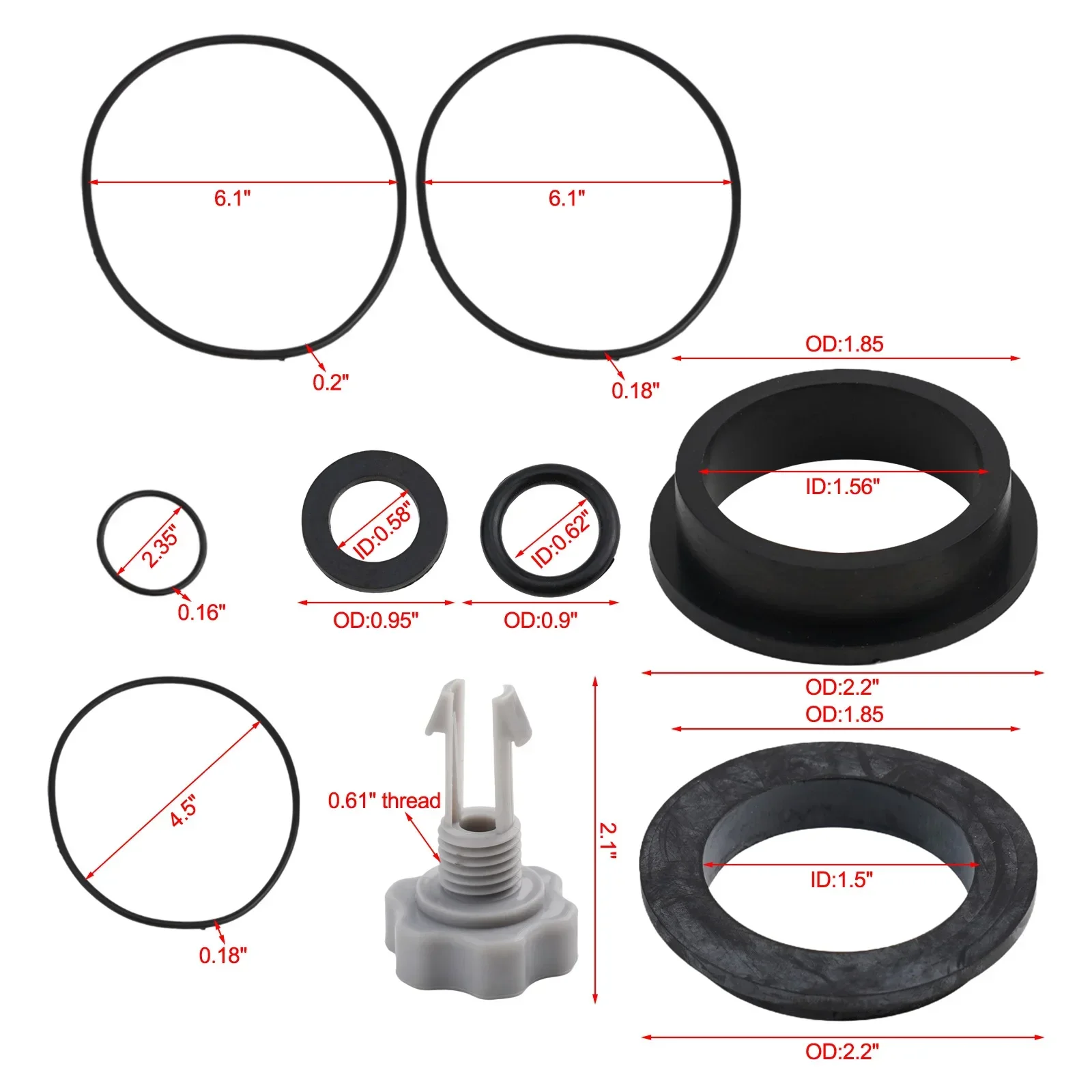25013 L-shaped O Ring Gasket Replacement For Intex Sand Filter Pumps Motor Swimming Pool Seals Accessories O-Ring Gasket