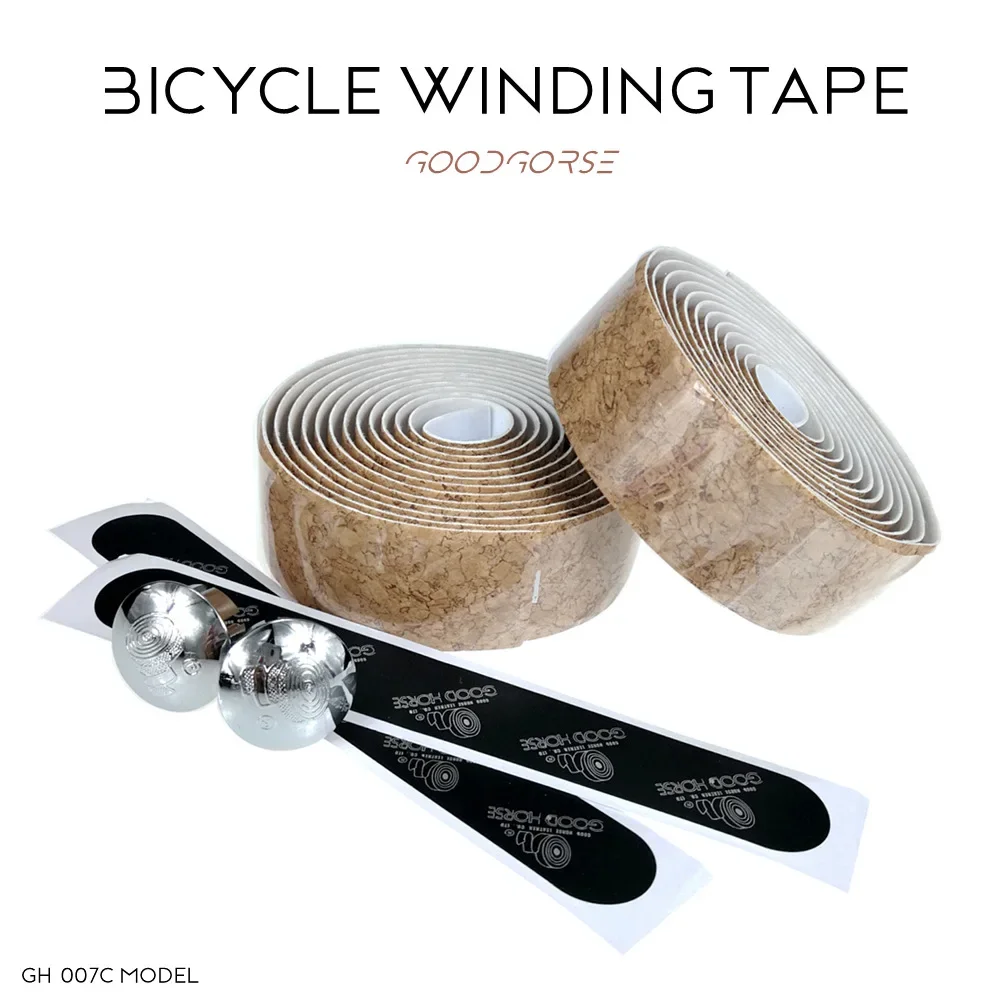 New Bicycle Handlebar Tape Wood Grain Tape MTB Road Bike EVA Handlebar Belt Cycling Handle Tape Anti-slip Belt Wrap +2 Bar