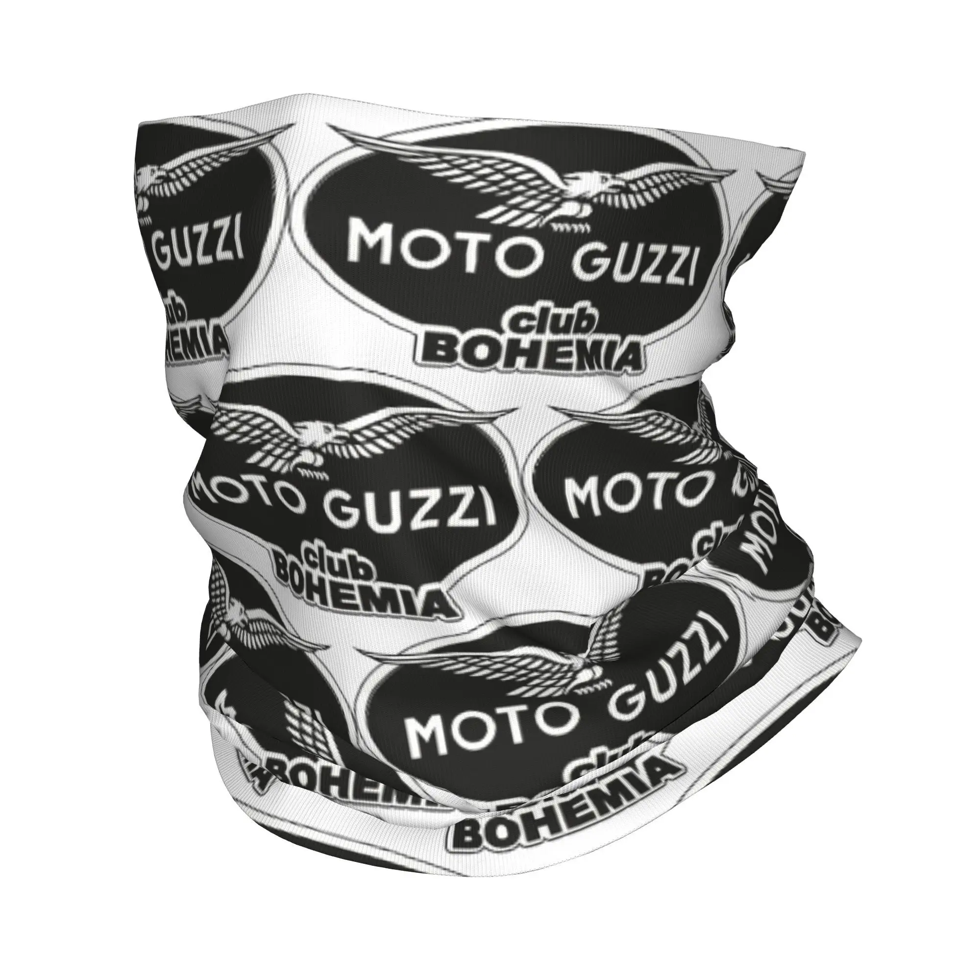 Custom Moto Guzzi Club Bohemia Bandana Neck Gaiter Windproof Face Scarf Cover Men Women  Headband Tube Balaclava