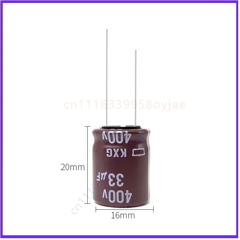 Genuine 33UF 400V Low ESR Long Life NCC Electrolytic Capacitor for Power Unit, Size 16X20MM 100pcs