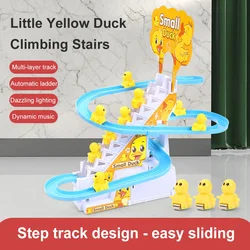 3PCS Racing Car Train Toy Duck/Pig/Dinosaur/Penguin Climb Stairs Toy Stair Climbing Toy for Kids 3 Years Old and Up