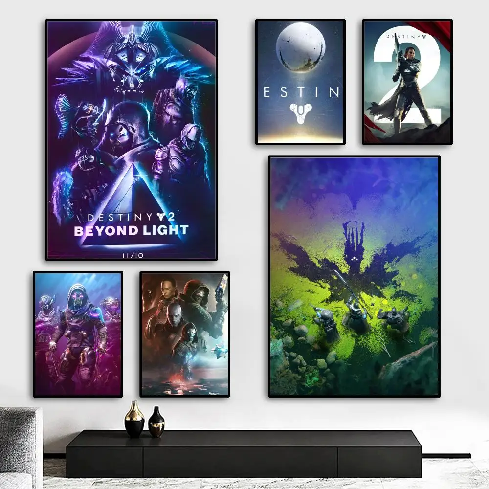 Póster de la película Destiny 2, arte HD, pared adhesiva, impermeable, decoración estética para el hogar, sala de estar, dormitorio, bar