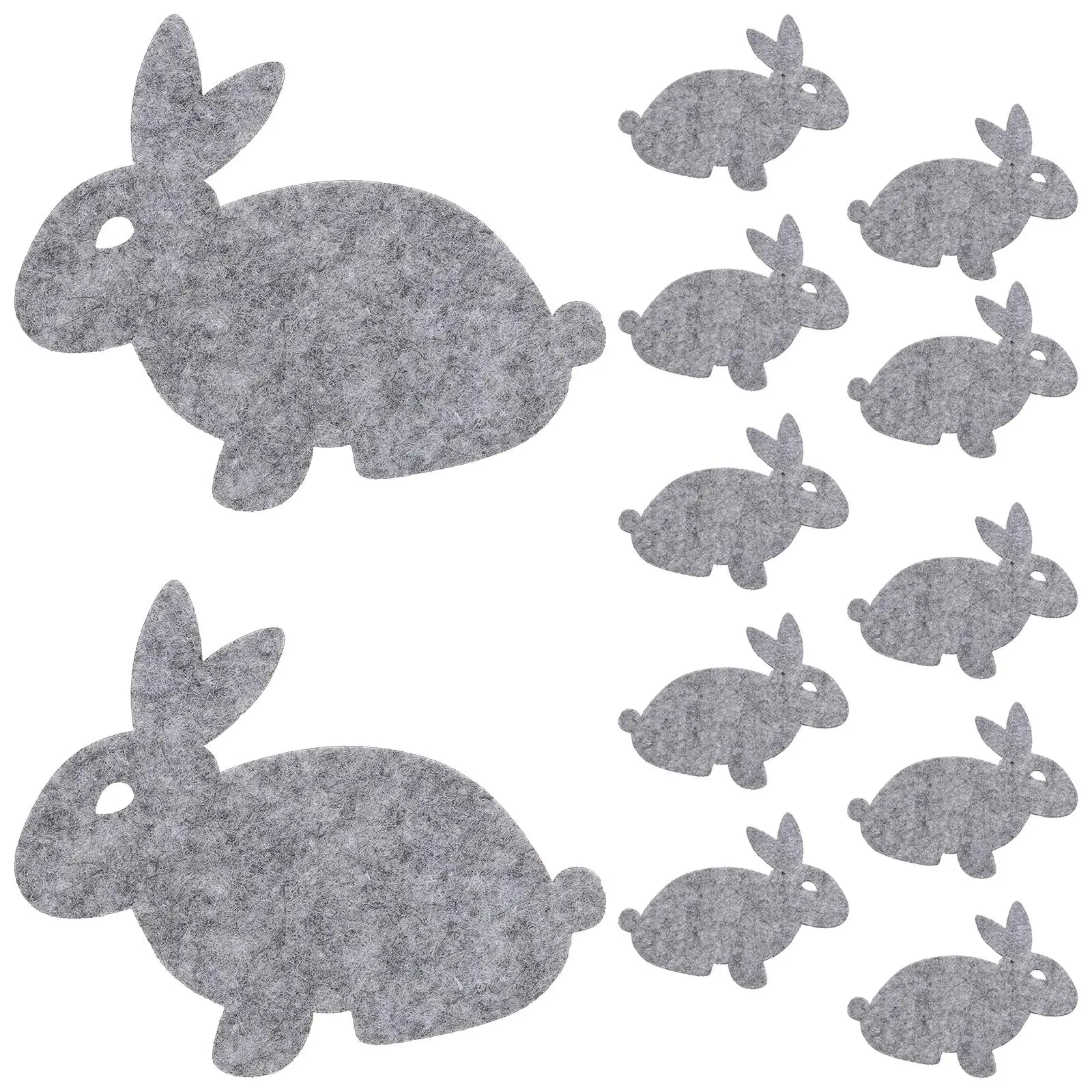 

12 Pcs Rabbit Coaster Placemat Bunny Table Mats Fabric Pad Easter Dinner Scratch Resistant Easy Clean Home Kitchen Use Tableware