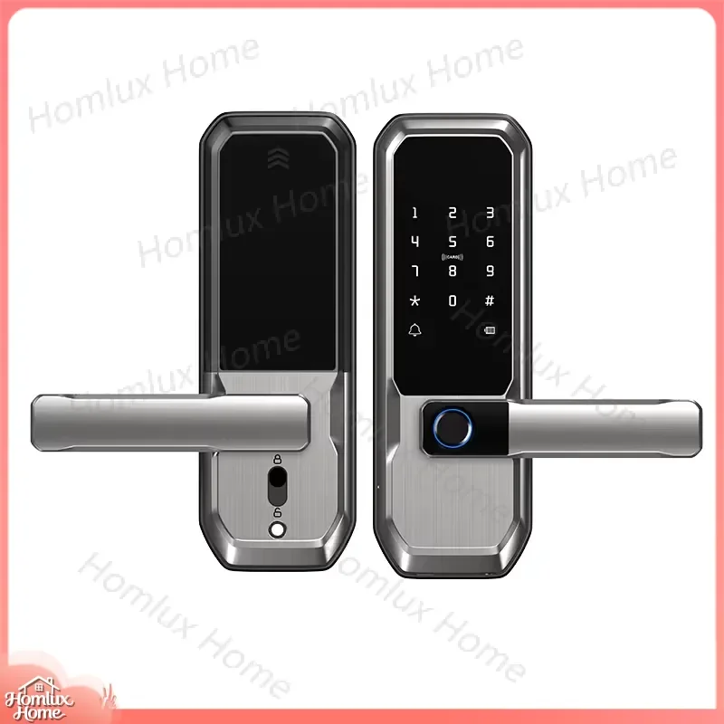 DL30 Smart Lock with Tuya App Control Fingerprint Recognition Wireless Network Compatible Aluminum Steel Door Lock Thumb Turn