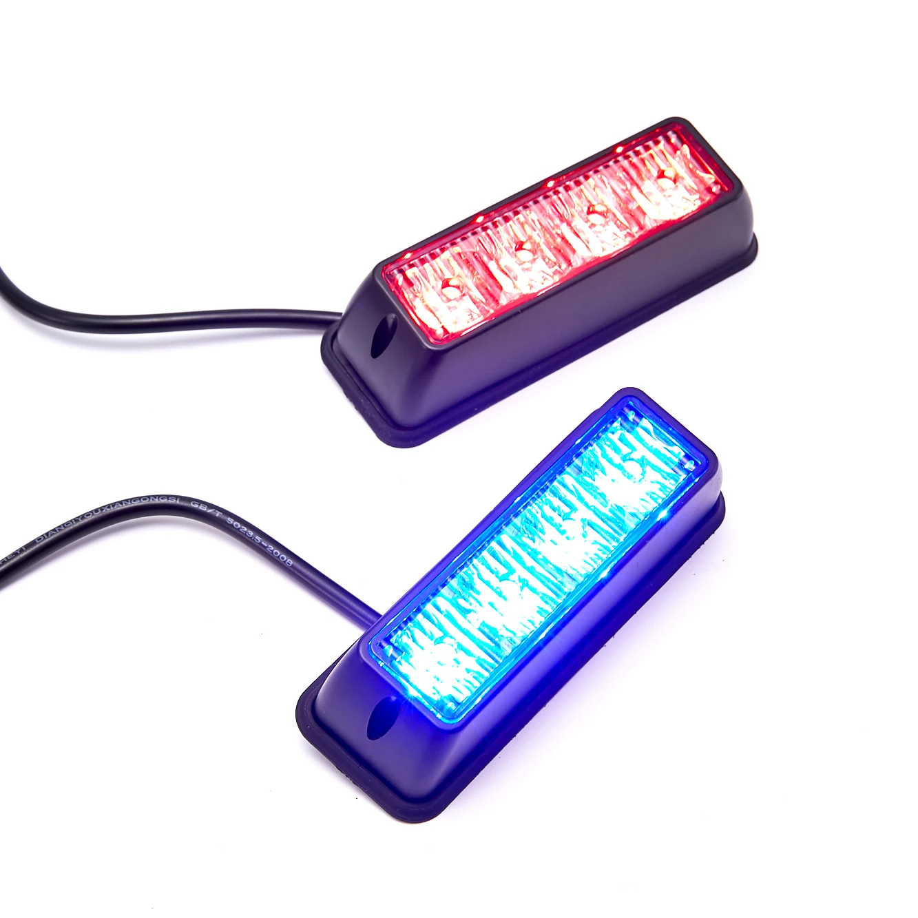 

4LED автомобильный барный светильник для автомобиля, мигающий маяк 4 Вт, 12 В/24 В, светодиодный стробоскоп, универсальный, подходит для грузовика, красный, синий, янтарный, белый