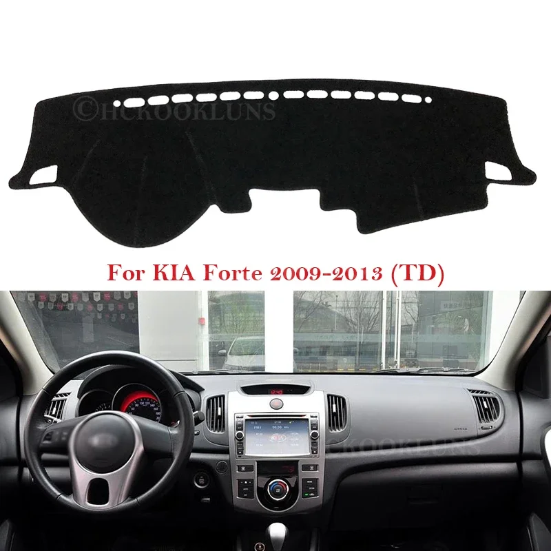 اكسسوارات السيارات داش مجلس ظلة سيراتو فيفارو كوب غطاء لوحة القيادة وسادة واقية لكيا فورتي 2009 2010 2011 2012 2013 TD