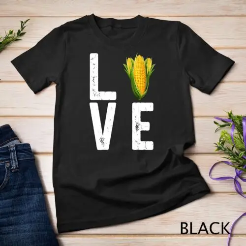 Funny Corn Love Farmer Farming Corn Lover Summer Corn Cob T-Shirt Unisex T-shirt