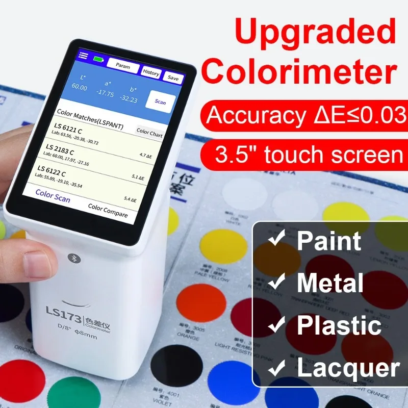 LS173 مقياس الألوان المحمول D/8 بانتون NCS ▽   مقياس الألوان الرقمي لنظام الألوان