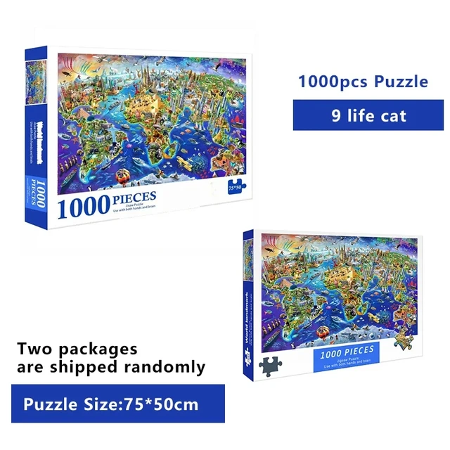 75 * 50 cm Puzzle dla dorosłych 1000 elementów Świat Landmark Piękne obrazy krajobrazowe Zabawki redukujące stres Prezenty świąteczne