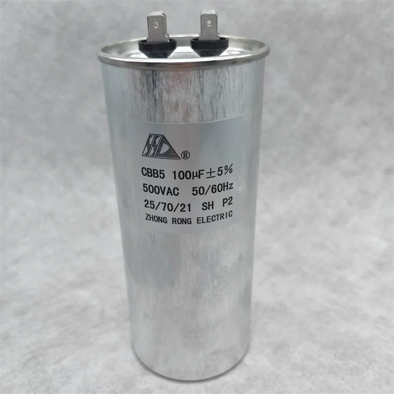 CBB5 500VAC 100UF 500V100UF 100UF500V aluminum shell AC working capacitor