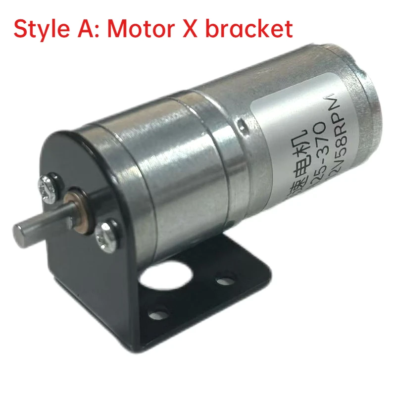 JGA25-370 Miniature DC Geared Motor 6V~12V 12RPM~1931RPM Miniature DC Speed Regulation High Torque Motor Low Speed Small Motor