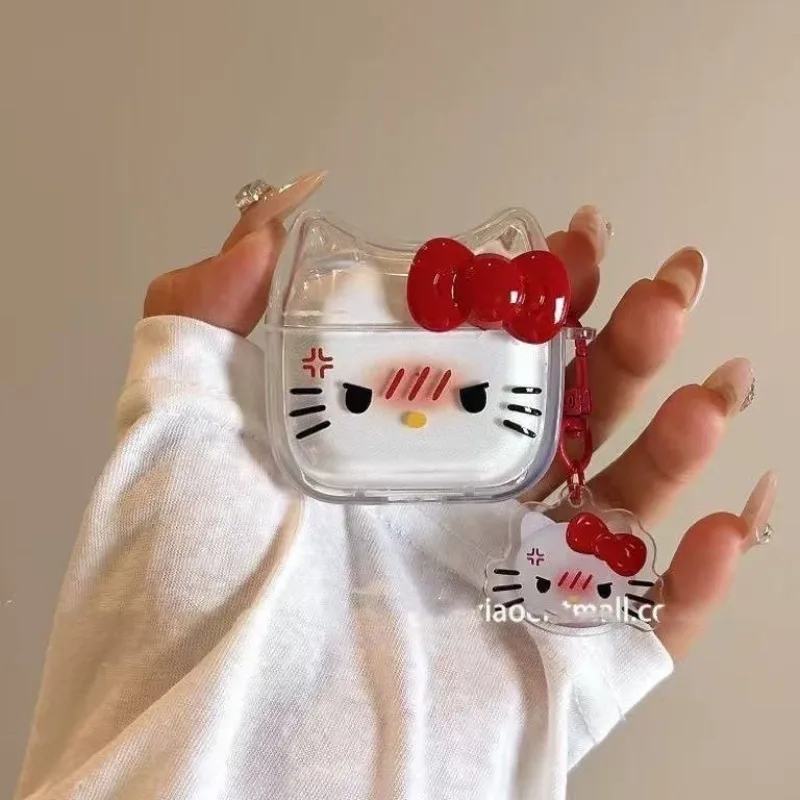 

Hello Kitty Protective Case for Apple AirPods 1 2 3 4 Bluetooth Earphone Case, Suitable for AirPods Pro 2 Case, with Keychain