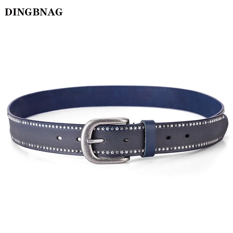 

Novel And Trendy Korean Style Women's Rivet Belt Fashionable And Versatile Cowhide Casual Sports High-quality Women's Jeans Belt