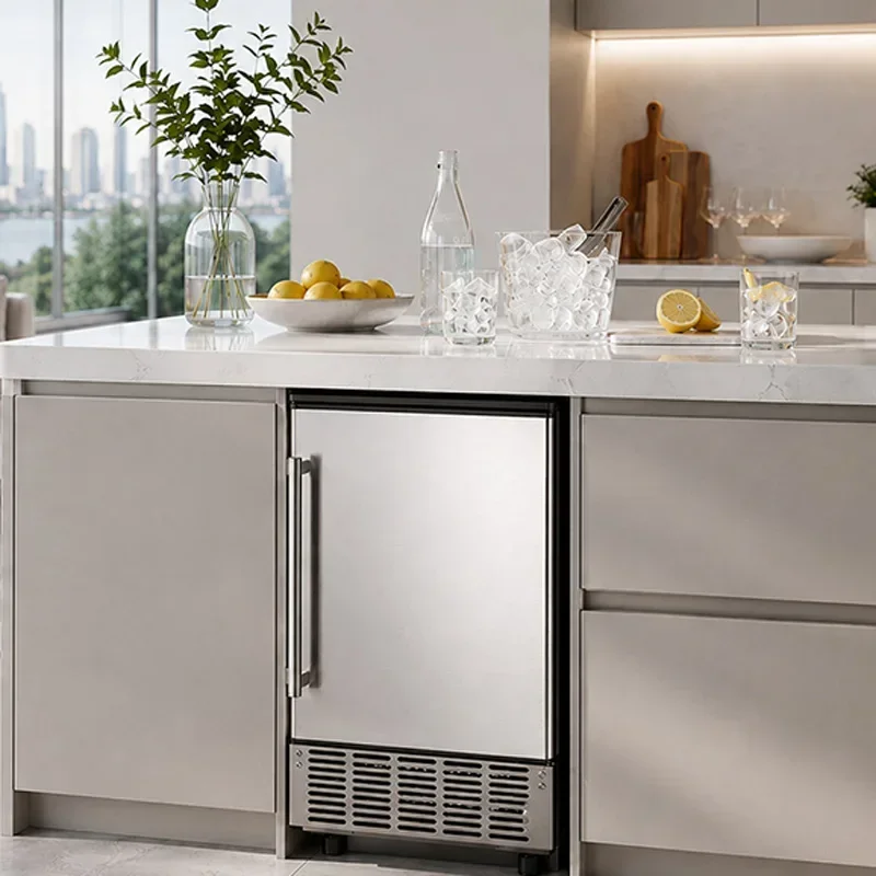 NF 36 Kg/24-hour Commercial Ice Maker Under-Counter Built-In Automatic Stainless Steel Ice Maker for Bars, Cafés, and Hotels