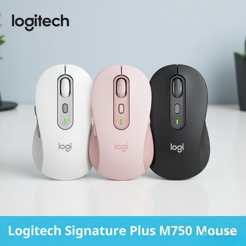 

Беспроводная бесшумная мышь Logitech M750, 2,4G, USB/Bluetooth, трехрежимная, эргономичная, подходит для ПК, ноутбуков, ссылки для нескольких устройств