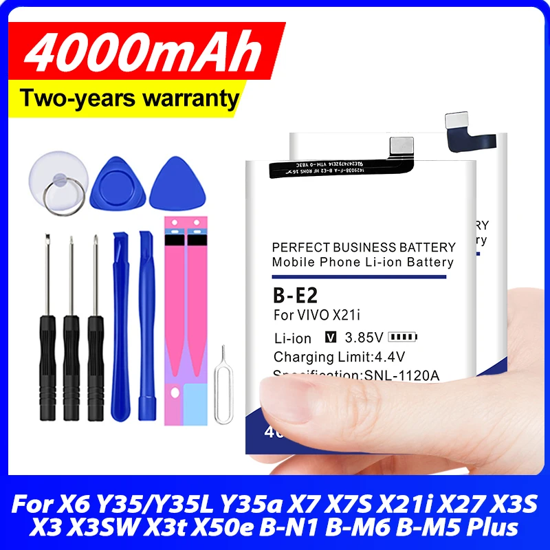 B-N1 B-M6 B-M5 B-M0 BK-B-70 BK-B-59 Battery For VIVO X6 Y35/Y35L Y35a X7 X7S X21i X27 X3S X3 X3SW X3t X50e B-N1 B-M6 B-M5 Plus