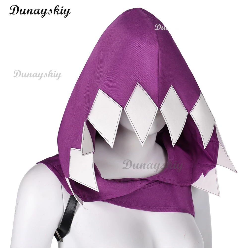 Jinx Arcane Cosplay Hat Anime Game LoL Purple Hat Accessories Outfits Women Roleplay Headwear Female Dress Up Party Customized