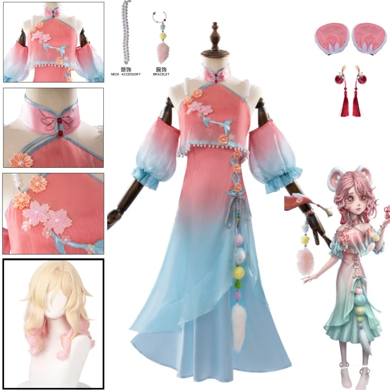 

Perfumer Vera Nair‌ Cosplay Costume New clothes Chinese Style Cos Dress Ear Accessories Game Identity V for comic con roleplay