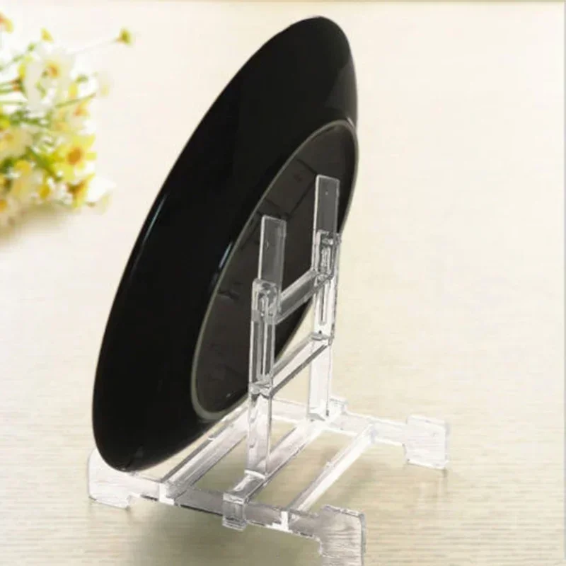 1pc Adjustable Display Stands Transparent Display Easel Bowl Plate Art Photo Picture Frame Holder Book Stands Home