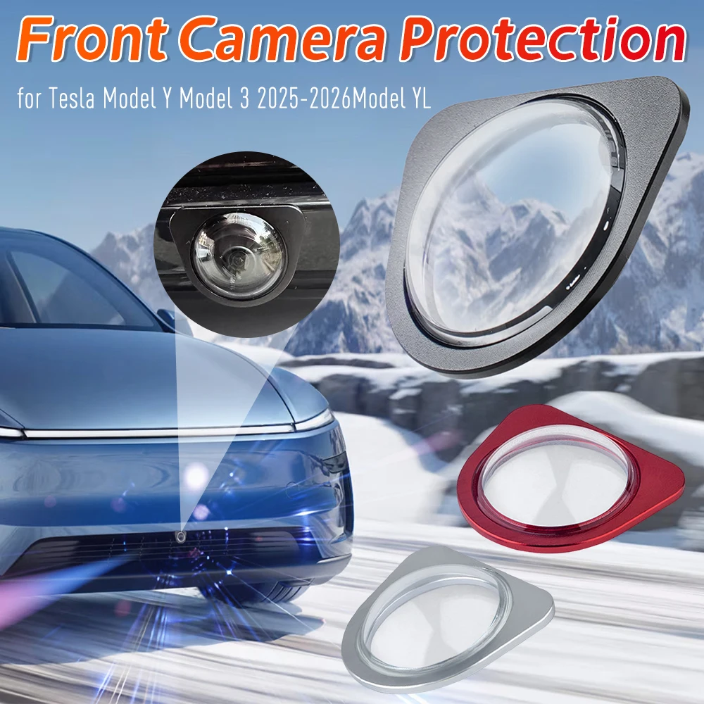 YZ For Tesla Model Y Juniper YL 2025 Front rear Bumper Camera Lens Guard Protective Cover Scratch Resistant Anti-stain ﻿