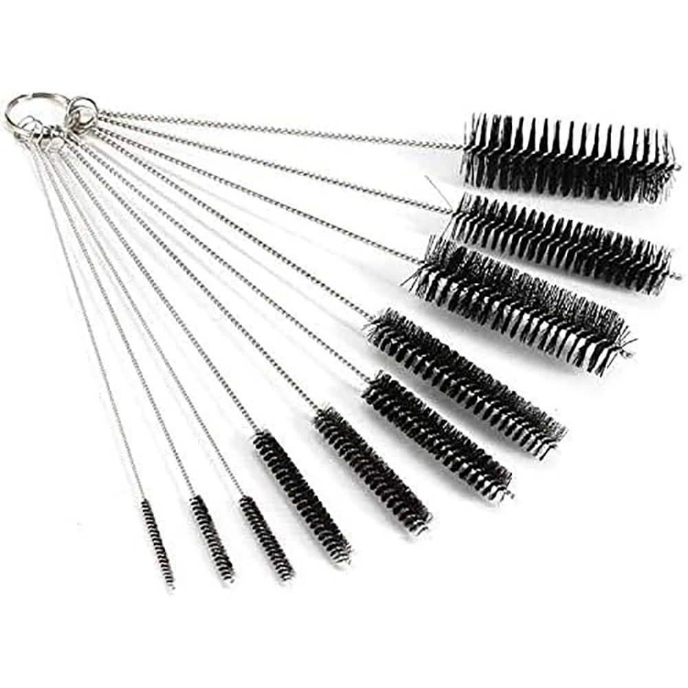 Long Straw Brush Nylon Pipe Tube Cleaner Different Diameters Set of 10PCS