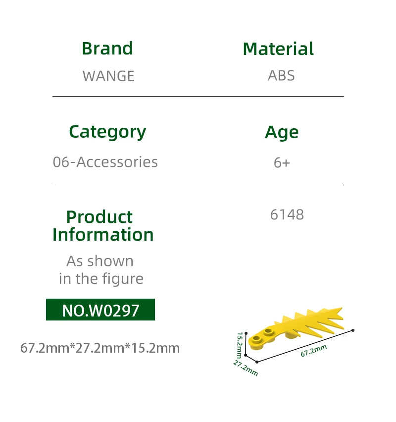 WANGE 78Pcs/Lot 6148 Palm leaves Block Moc Color Accessories Compatible with Brick DIY Children's educational Toy Assembly  Box