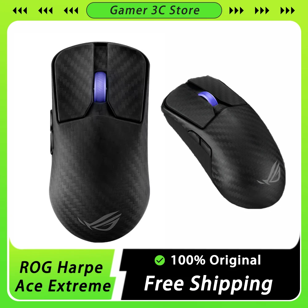 ROG Harpe Ace Extreme Gaming Mouse Carbon Fiber Case RGB Customized Scroll 42K AimPointPro E-sport Sensor 47g Lightweight Mouse