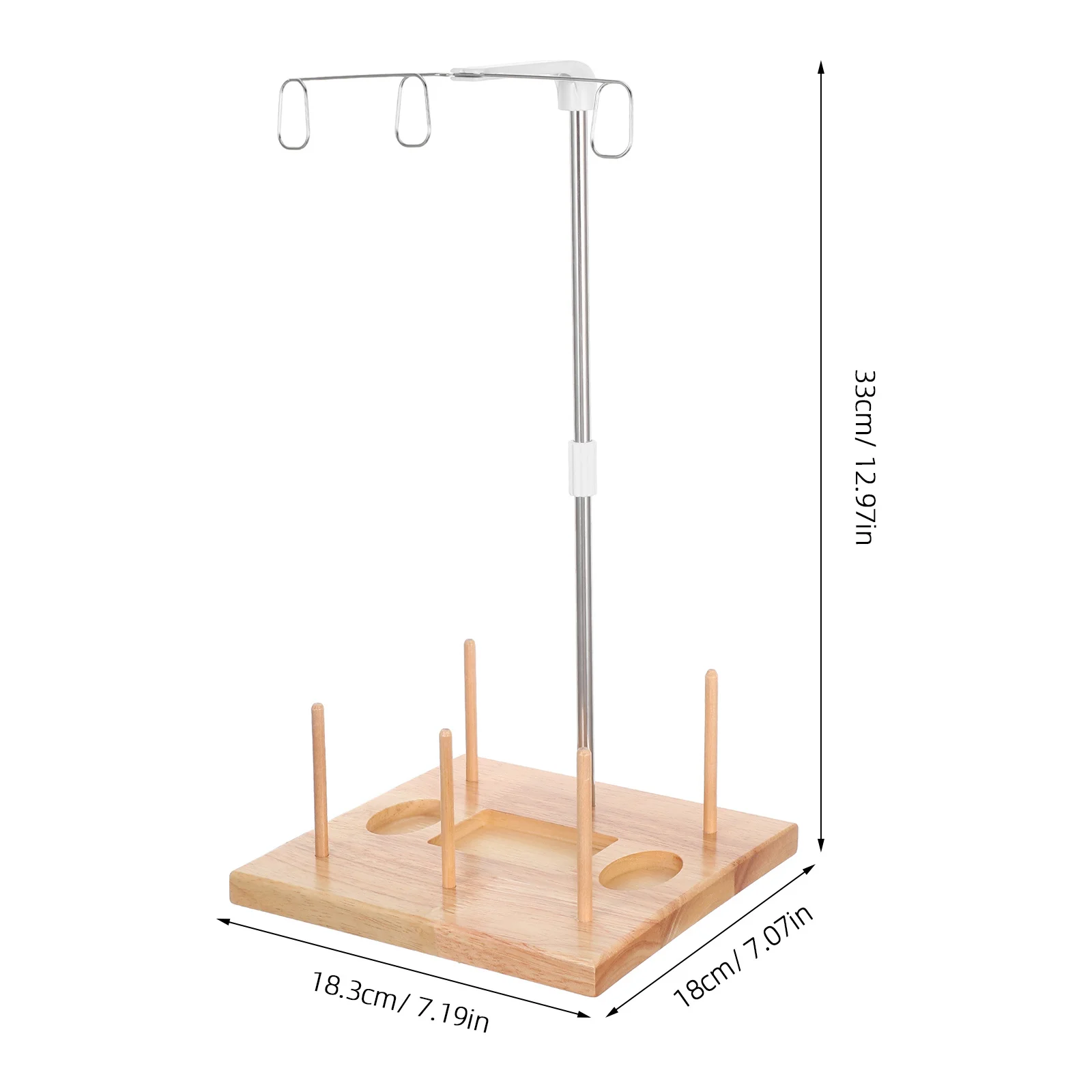 Large Capacity Wood Thread Spool Rack for Sewing Machine Organizers Efficient Overlocking Independent Structure Design