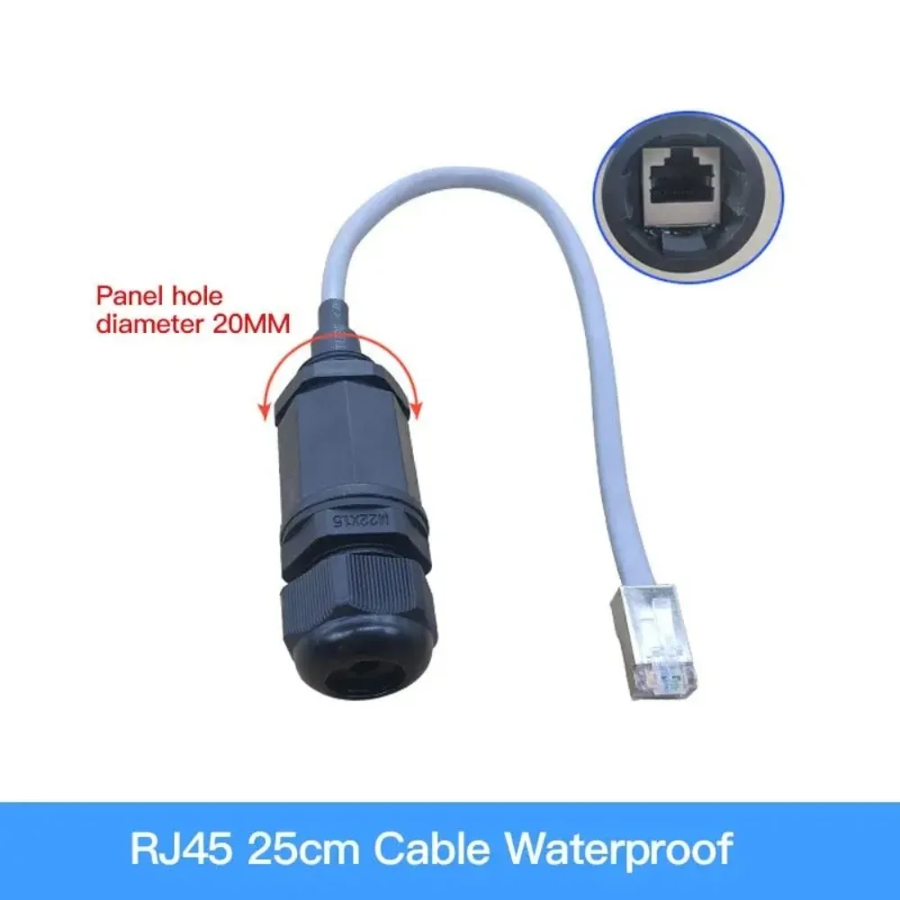 Waterproof RJ45 Connector Male To Female Universal Network Connector M20 Ethernet LAN Cable Outdoor Network Equipment