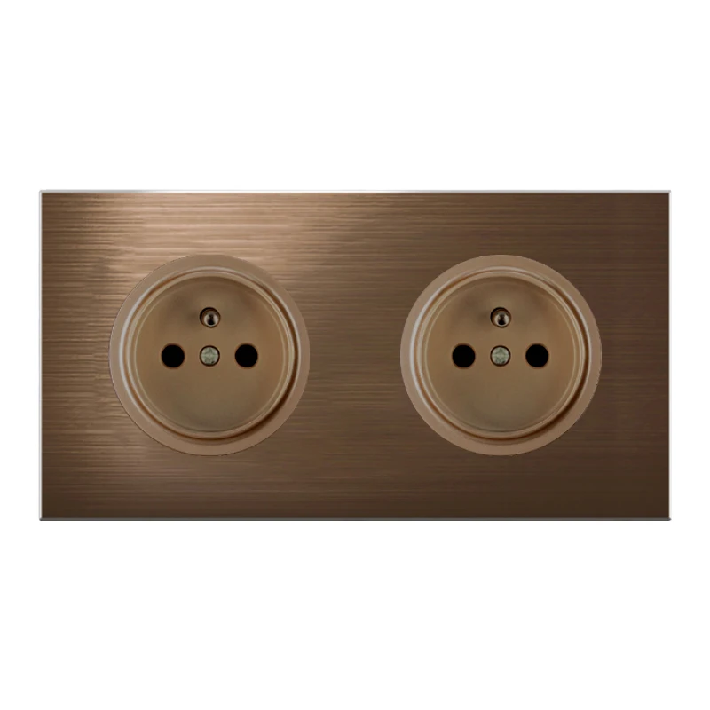 The electrical function of the socket is dual European German FR round pin wall plug socket and switch