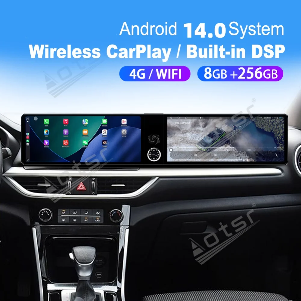

12,3 "двойной Qualcomm Android 14 автомобильный мультимедийный автомобильный Carplay для Kia K3 2019 ~ 2025 GPS-навигация автомобильный стерео радио головное устройство