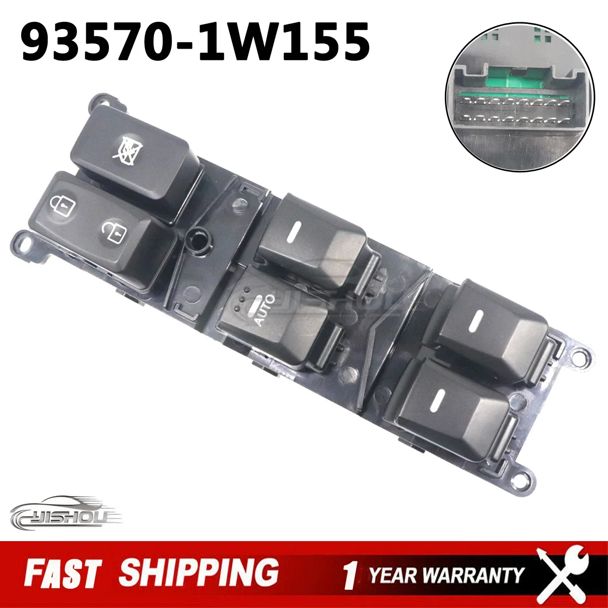 

93570-1W155 Главный переключатель управления стеклоподъемником автомобиля подходит для KIA RIO 1.6L 2012-2014 935701 W155 93570-1W150 93570-1W156 Новый