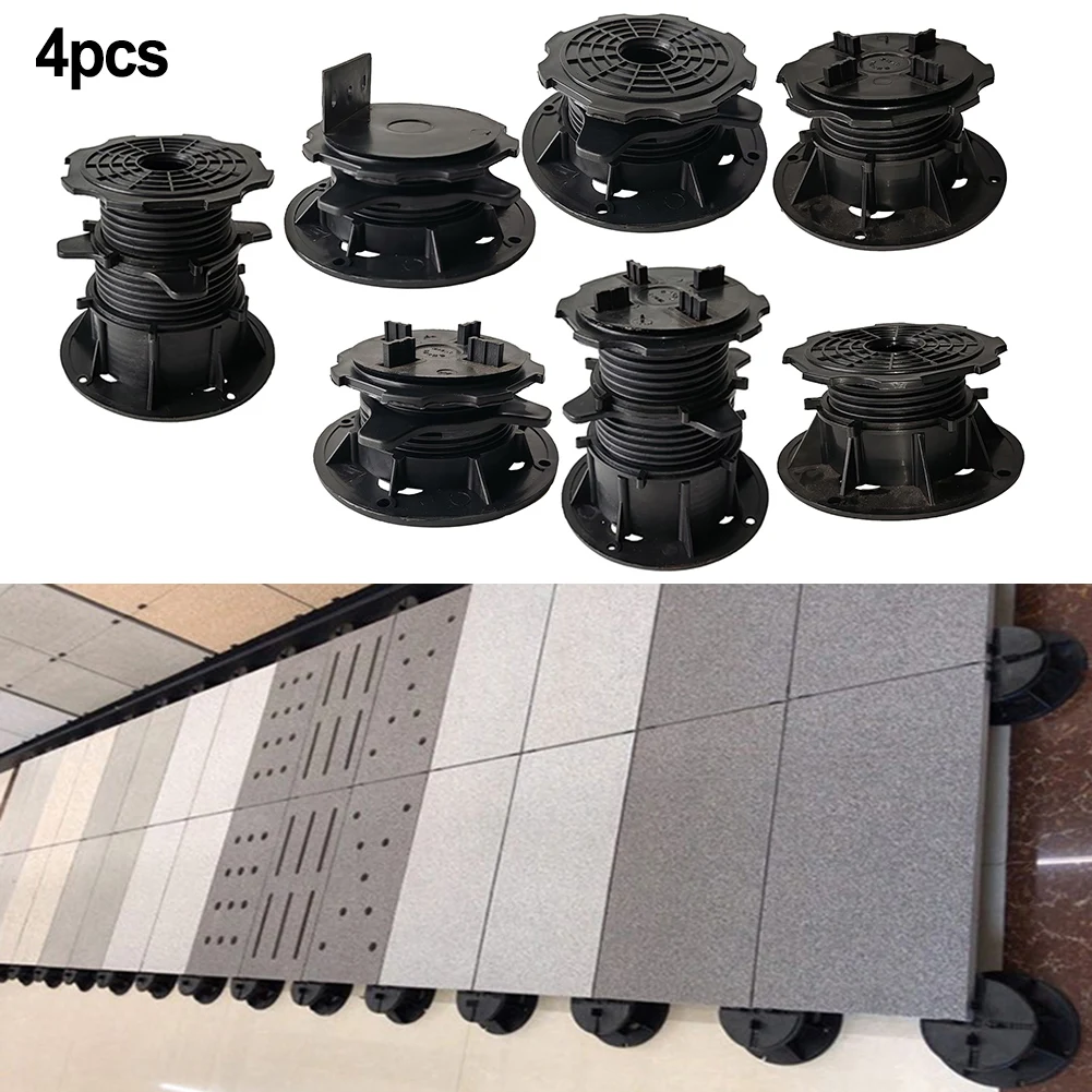 4Pcs Height Adjustable Decking Support Pedestal Set Eliminate Slope Difference Decking Boards Slab Bearing Terrace Bearing