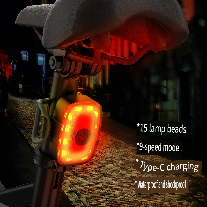 

Bicycle tail light, rechargeable cycling light, night warning light, night riding safety light, mountain bike light