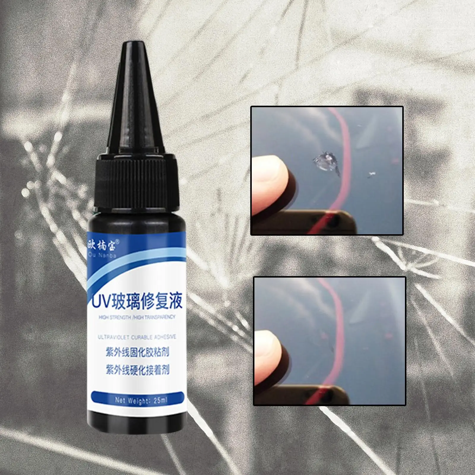 100g Car Windshield Glass Repair Kit Windscreen Repair Quick Fix Resin Glue DIY Car Window Repair Tool Window Nano Repair Liquid