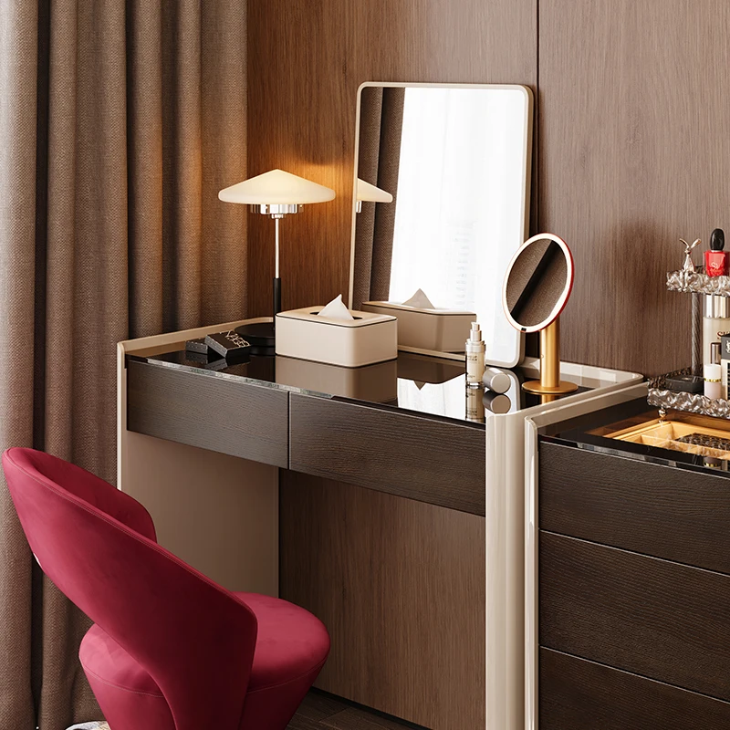 

Italian minimalist dresser light luxury makeup table chest integrated bedroom modern minimalist designer S